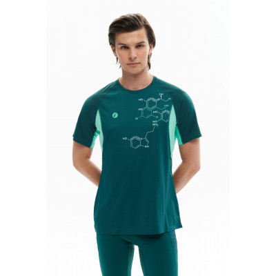 Футболка беговая Bivium "Тайм 2.0", Сине/Зеленый