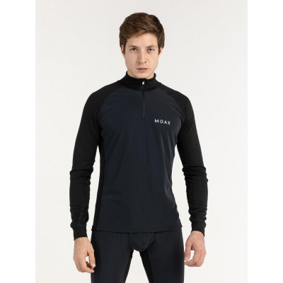 Термофутболка Moax Race Wind LS с воротн. Black